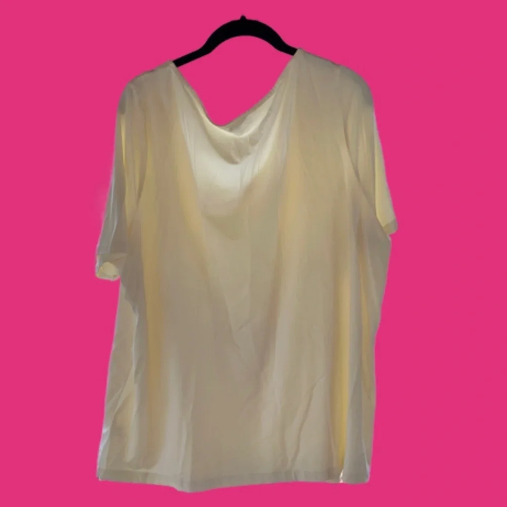 NWT 2X TALBOTS PULLOVER CREAM T-STYLE SHIRT - Picture 3 of 6